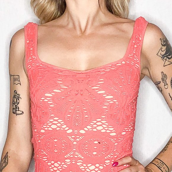 Stretch Lace Intimately Free People Body Con Tank Dress M/L - Picture 2 of 8